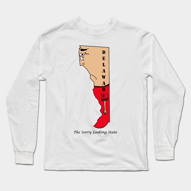 Delaware Upside Down Long Sleeve T-Shirt by percivalrussell